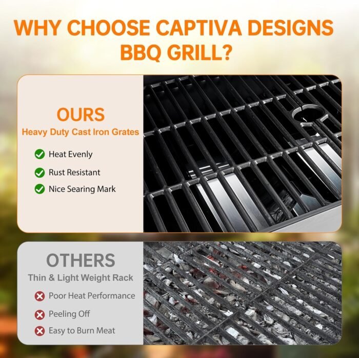 4 Burner Propane Gas Grill with Side Burner, Stainless Steel BBQ Grill 48,500 BTU for Outdoor Cooking Kitchen, Garden and Patio Backyard Barbecue, Black and Silver - Image 4