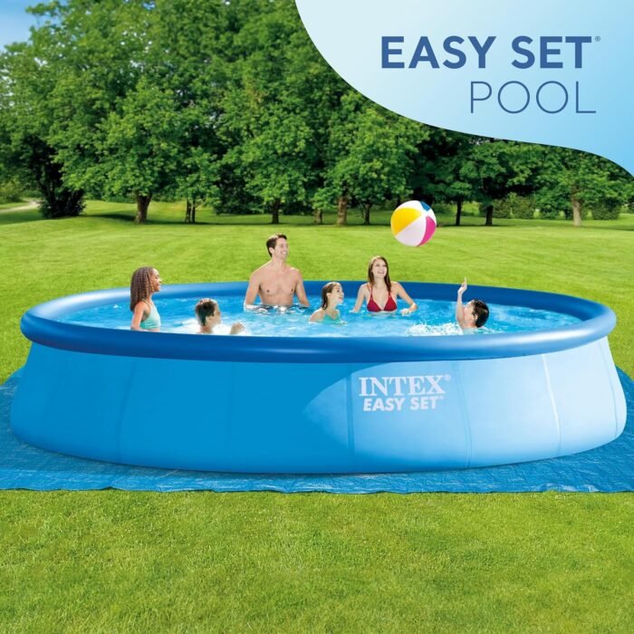 INTEX 28157EH Easy Set Inflatable Swimming Pool Set: 15ft x 33in – Includes 530 GPH Cartridge Filter Pump – Puncture-Resistant Material – 2587 Gallon Capacity – 26in Water Depth - Image 3