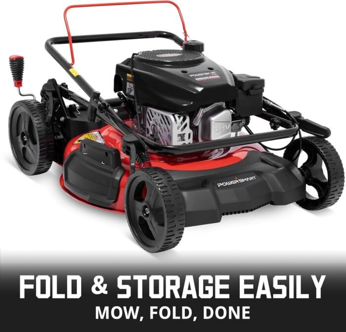 PowerSmart Gas Lawn Mower 21-inch, 144cc OHV Engine 3-in-1 Rear Bag, Mulch and Side Discharge, 6-Position Height Adjustment - Image 6