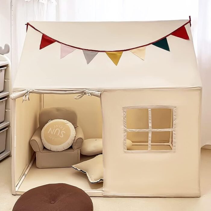 Kids Tent Indoor & Outdoor Toddler Tent Kids Play Tent Large Kids Playhouse Tent Toys with Pennant Banners Razee - Image 8