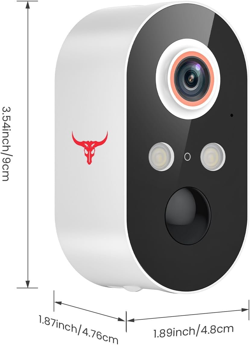 1080p Wireless Security Camera, 2.4GHz Wi-Fi, Color Night Vision, AI Human Detection, PIR Motion Detection, 2-Way Talk, Outdoor Surveillance Bullet Cam (2 Pack) - Image 8