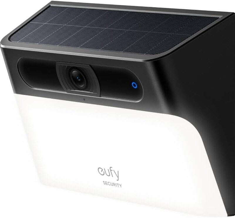 eufy Security Solar Wall Light Cam S120, Solar Security Cameras Wireless Outdoor, 2K Camera, Forever Power, Motion Activated Light, AI Detection, IP65 Waterproof, Spotlight, No Monthly Fee