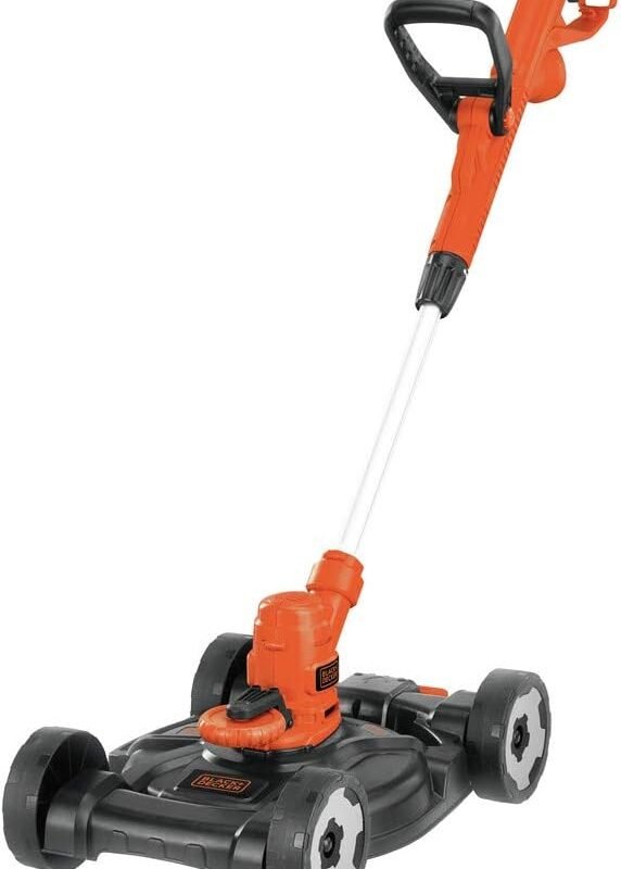 BLACK+DECKER 3-in-1 String Trimmer/Edger & Lawn Mower, 6.5-Amp, 12-Inch, Corded (MTE912)
