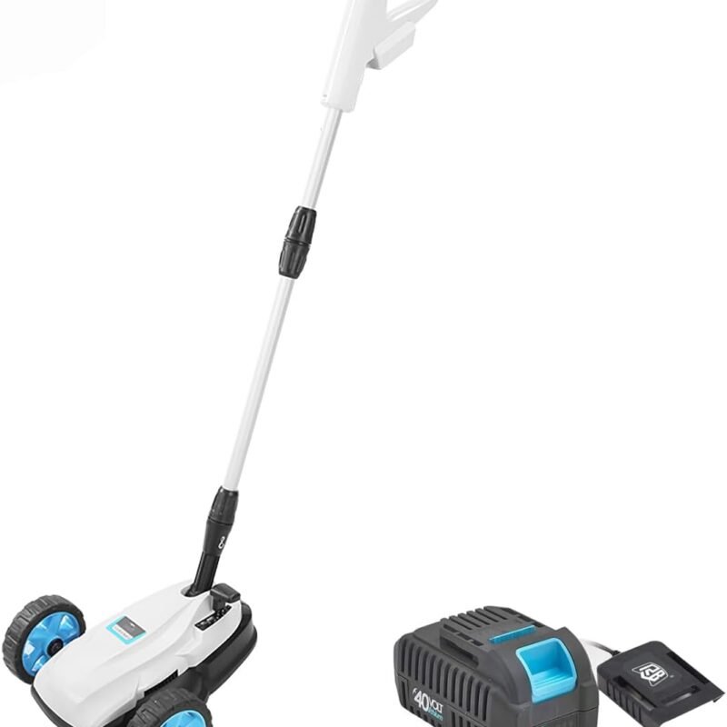 40V Brushless Lawn Mower Cordless 9 in Small Handy Lawn Mowers Lightweight for Lawns up to 540 sp.ft with Mulching Function & 3 Height Adjustments with Battery and Charger