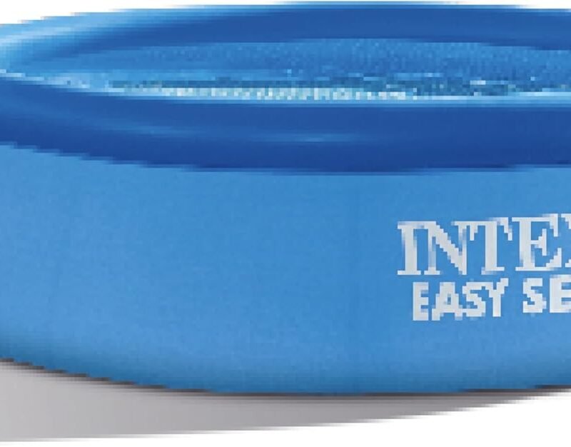 Intex 28110EH Easy Set Inflatable Swimming Pool: 8ft x 30in – Puncture-Resistant Material – Quick Inflation – 639 Gallon Capacity – 23in Water Depth