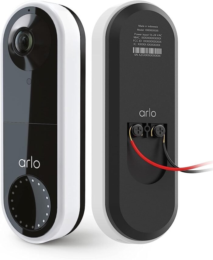 Arlo Essential Wired Video Doorbell - HD Video, 180° View, Night Vision, 2 Way Audio, DIY Installation (wiring required), Security Camera, Doorbell Camera, Home Security Cameras, White - AVD1001 - Image 4