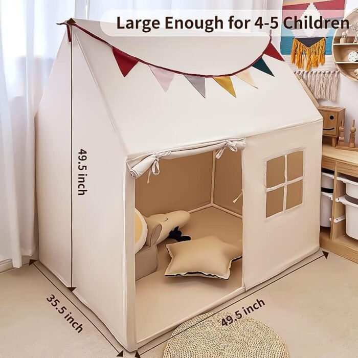 Kids Tent Indoor & Outdoor Toddler Tent Kids Play Tent Large Kids Playhouse Tent Toys with Pennant Banners Razee - Image 2