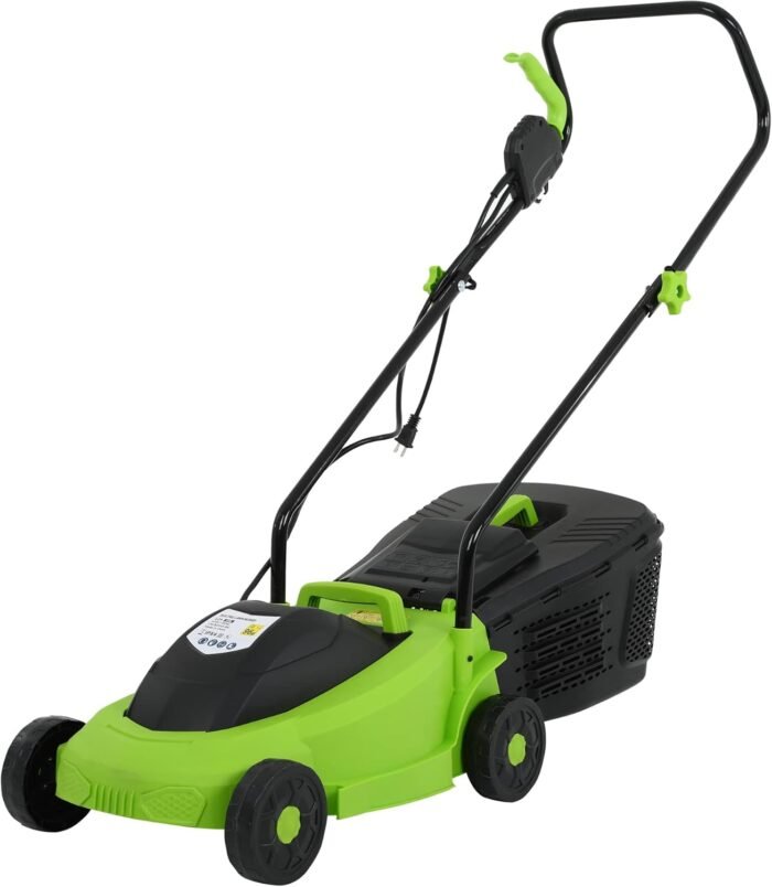 Electric Lawn Mower Grass Cutter Machine,Corded, 12 Amp, Dethatcher,13-Inch with Collection Box