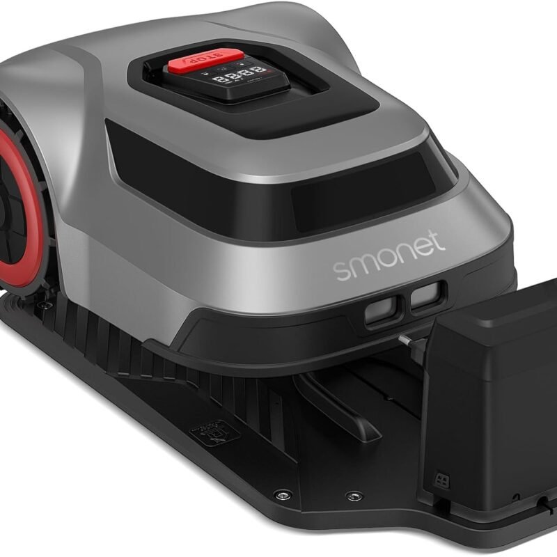 SMONET Robotic Lawn Mower Robot - Automatic Lawn Mower Robot with Smart APP Control, Path Planning, Collision Avoidance, Breakpoint Detection - Covers up to 1/4 Acre (10890 sq ft)