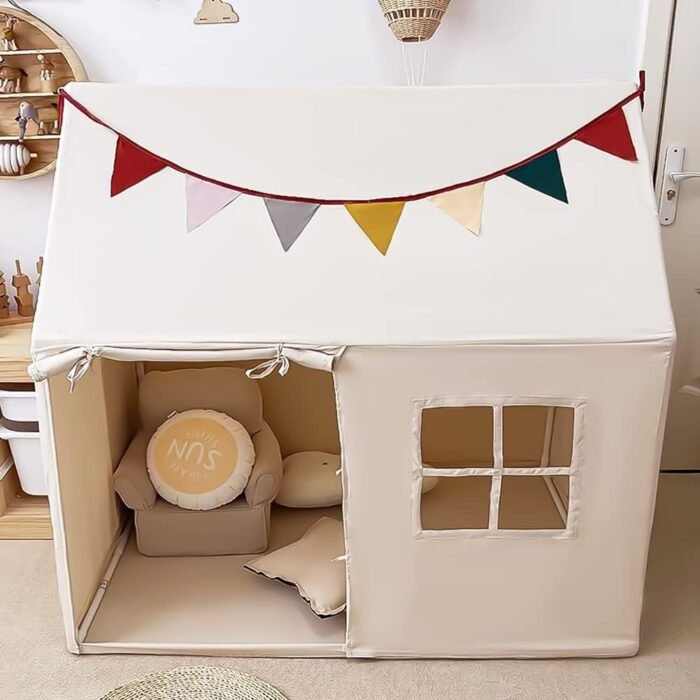 Kids Tent Indoor & Outdoor Toddler Tent Kids Play Tent Large Kids Playhouse Tent Toys with Pennant Banners Razee - Image 4