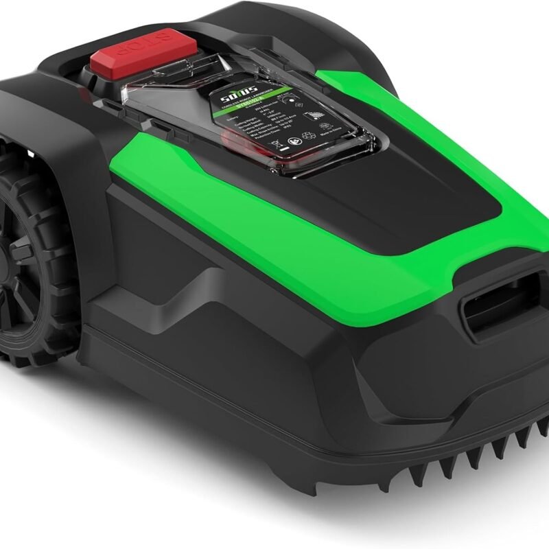 SOYUS Robot Lawn Mower, Automatic Robot Mower APP Controlled with Schedule, Self-Charging, Bluetooth/Wi-Fi Connected Robotic Lawn Mowers, Covers up to 1/3 Acre (15069 sq ft)