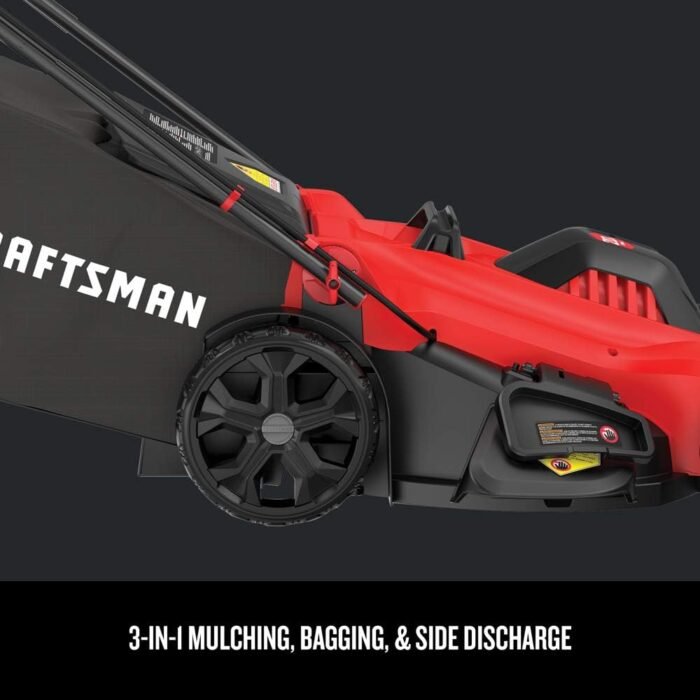 CRAFTSMAN Electric Lawn Mower, 20-Inch, Corded, 13-Ah (CMEMW213), Red - Image 4