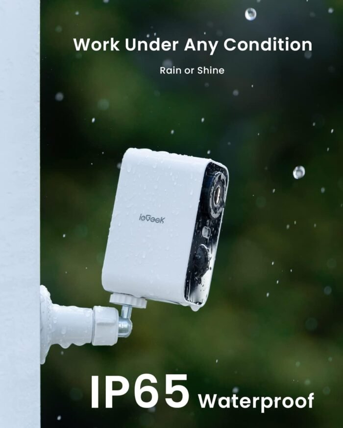 ieGeek Security Cameras Wireless Outdoor, 2K 3MP Battery Powered WiFi Security Camera with Spotlight & Siren Alarm, 2-Way Audio, Color Night Vision, AI Detection for Home Security, Works with Alexa - Image 8