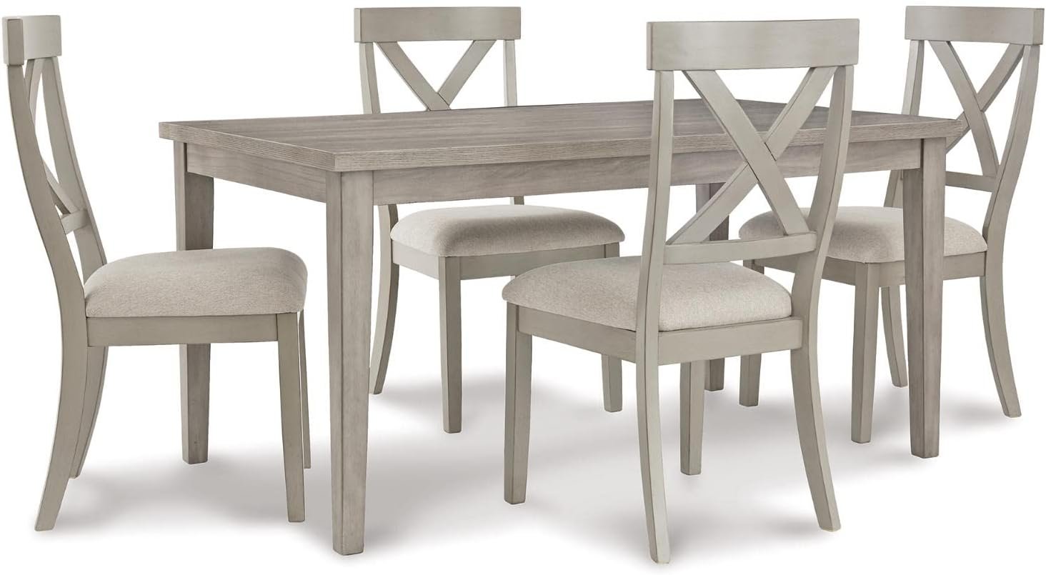 Signature Design by Ashley Parellen Modern Farmhouse Rectangular Dining Room Table, Gray - Image 7