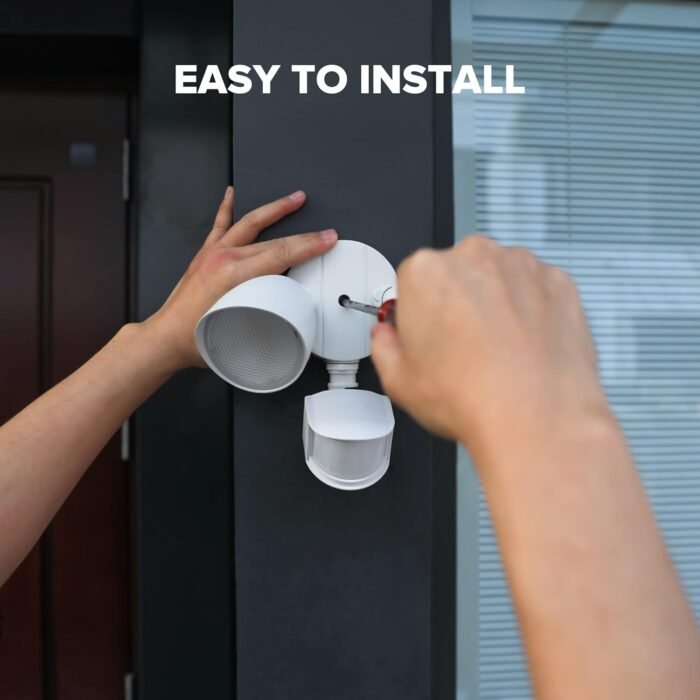 LUTEC 32W 2500 Lumen LED Security Lights Motion Sensor Light Outdoor, 5000K Daylight, IP65 Waterproof, Dusk to Dawn, Motion Detector Flood Light for Garage, Yard, Porch-White - Image 8