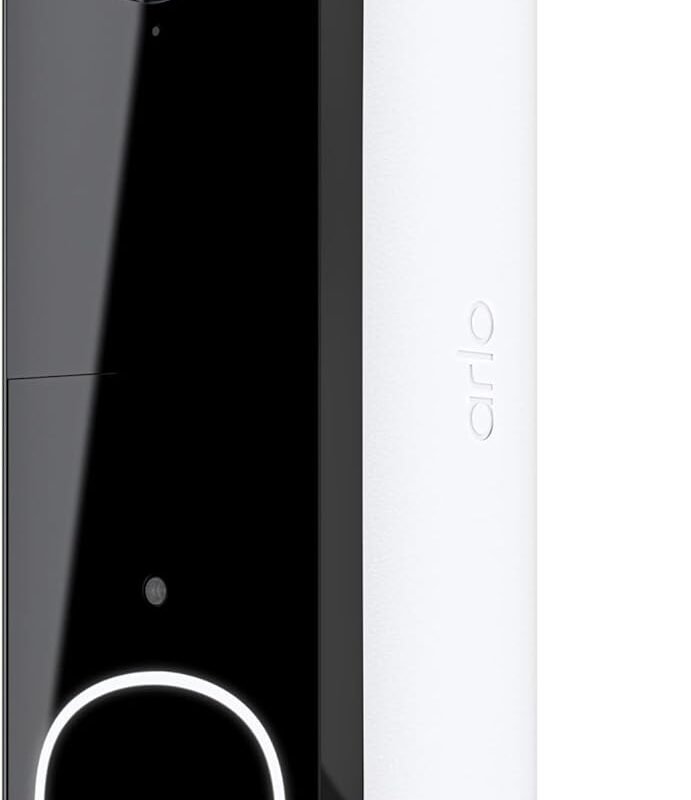 Arlo Video Doorbell 2K | 2nd Gen | Wire-Free/Wired Option, 2-Way Audio, Night Vision, Head to Toe Video View, Integrated Siren | Live Stream | Real Time Notifications |180 Deg Wide View, White