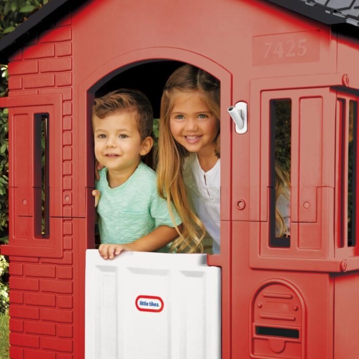Little Tikes Cape Cottage Playhouse with Working Door, Windows, and Shutters - Red| For Kids 2-6 Years Old - Image 3