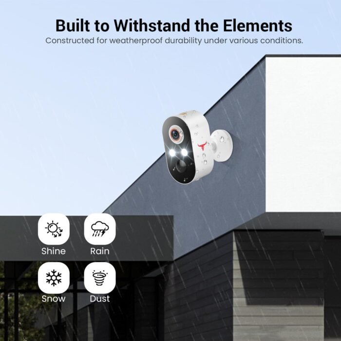 1080P Security Camera Wireless Outdoor, Color Night Vision, Intelligent Human Detection, 2.4Ghz Wi-Fi Support, 2-Way Audio, Battery Powered, Cloud Storage (2 Pack) - Image 6
