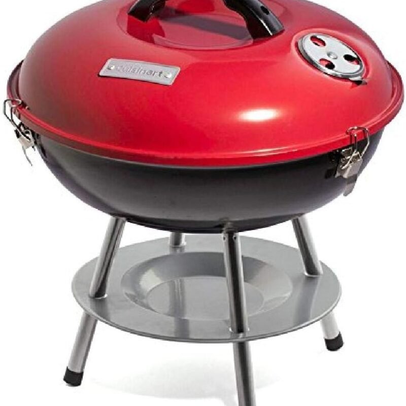 Cuisinart 14" Inch BBQ, 14" x 14" x 15", Portable Charcoal Grill, (Red), CCG-190RB