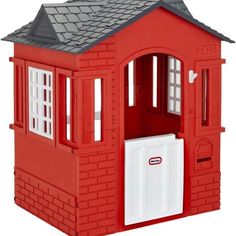 Little Tikes Cape Cottage Playhouse with Working Door, Windows, and Shutters - Red| For Kids 2-6 Years Old