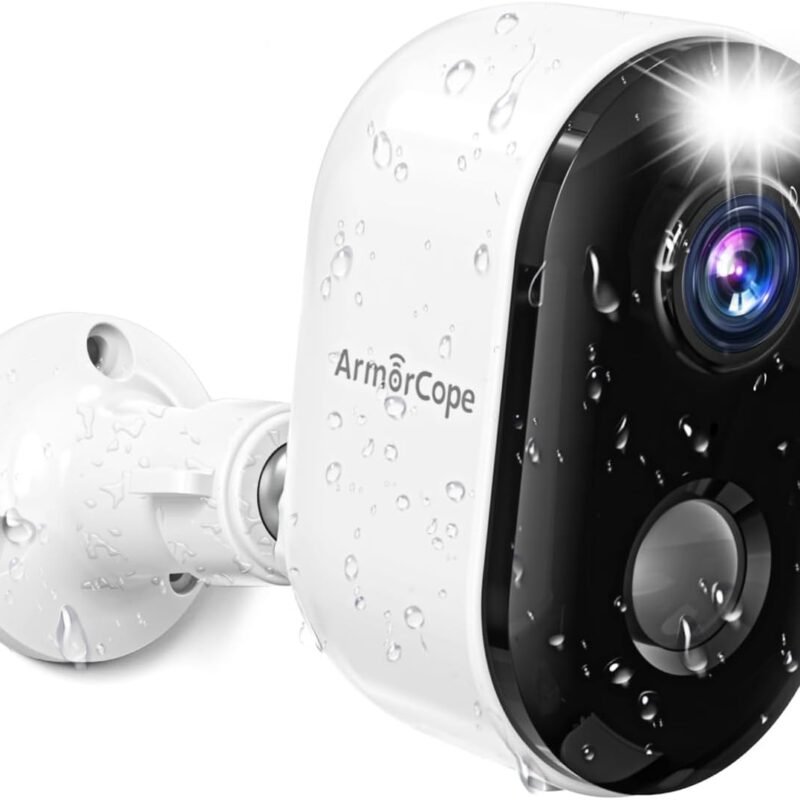 Security Cameras Wireless Outdoor, Battery Powered 2k Color Night Vision, AI Motion Detection Spotlight Siren, IP66 Weatherproof, 2-Way Talk, SD/Cloud Storage, 2.4Ghz WiFi Cameras for Home Security