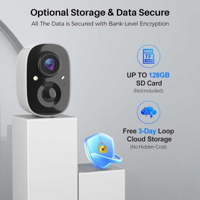 Security Cameras Wireless Outdoor, Battery Powered Cameras for Home Security Indoor/Outdoor with AI Motion Detection, 2K Color Night Vision, 2-Way Talk, IP66 Weatherproof, SD/Cloud Storage - Image 7