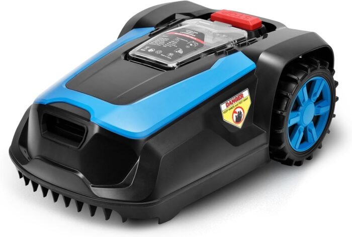 Winado Robotic Lawn Mower, 20V 4.0Ah Automatic Robot Lawn Mower with APP Control, Self-Charging, Bluetooth/Wi-Fi Connect,Boundary Wire, Mows Up to 0.25 Acre/ 10000 Sq.Ft
