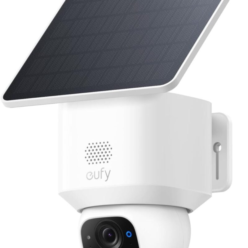 eufy Security SoloCam E30, Security Cameras Wireless Outdoor, Solar Camera Outdoor Wireless, 360° Pan, AI Tracking, 2K Clarity, HomeBase S380 Compatible, No Monthly Fee