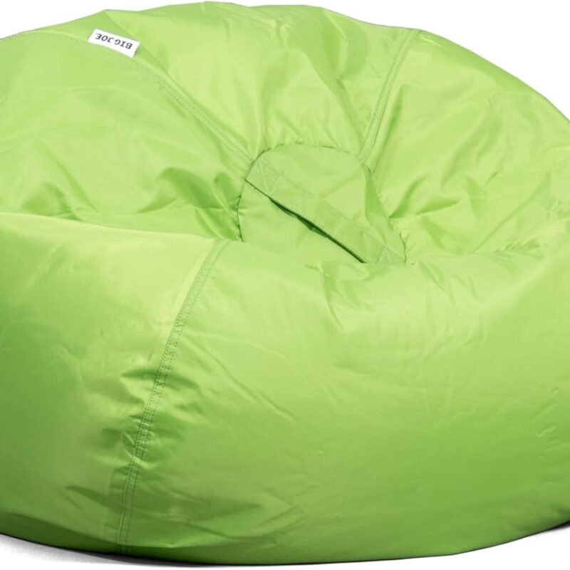 Big Joe Classic Bean Bag Chair, Spicy Lime Smartmax, Durable Polyester Nylon Blend, 2 feet Round