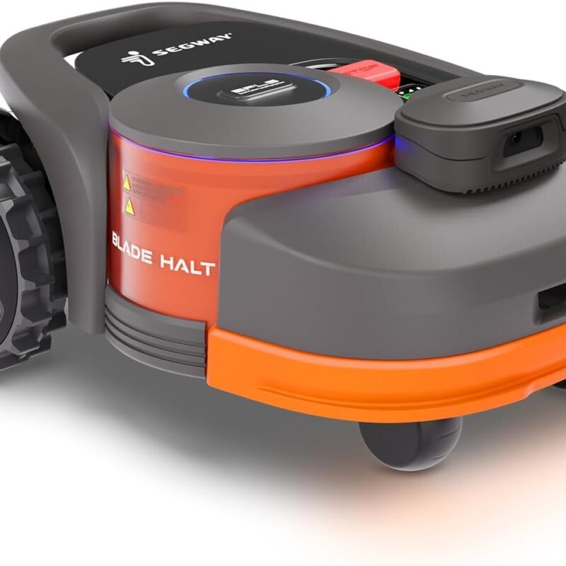 Segway Navimow H800N-VF Robot Lawn Mower Perimeter Wire Free 0.20 Acre RTK+Vision Robotic Lawnmower, Virtual Boundary, Systematic Mowing, APP Control, Anti-Theft, 54dB(A) Quiet, Multi-Zone Management