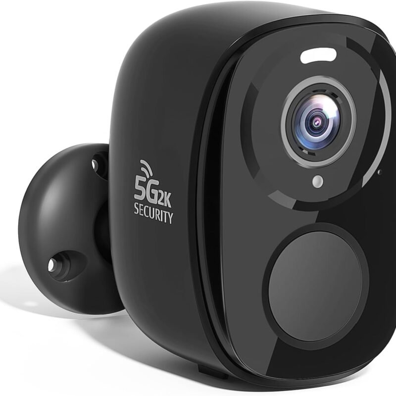 Rraycom 5G/2.4G WiFi Security Cameras Wireless Outdoor, 2K Battery Powered AI Motion Detection Siren Alarm Home Indoor Camera,Color Night Vision, 2-Way Talk, IP65 Waterproof, Works/Alexa, Cloud/SD