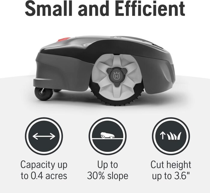 Husqvarna Automower 115H 4G Robotic Lawn Mower with Patented Guidance System, Automatic Lawn Mower with Self Installation and Ultra-Quiet Smart Mowing Technology for Small to Medium Yards (0.4 Acre) - Image 3