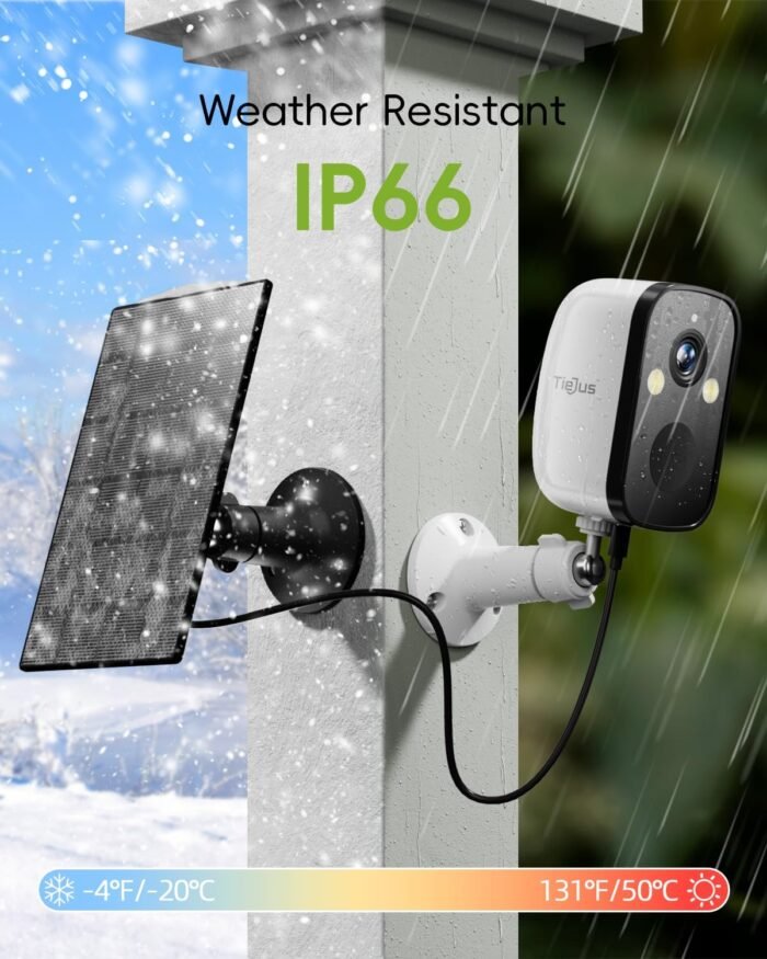Security Cameras Wireless Outdoor, 2K Battery Powered Security Camera, 2.4G WiFi Outdoor Camera Wireless, Color Night Vision, AI Detection, 2 Way Talk, IP66, Cloud/SD, Work with Alexa - Image 4