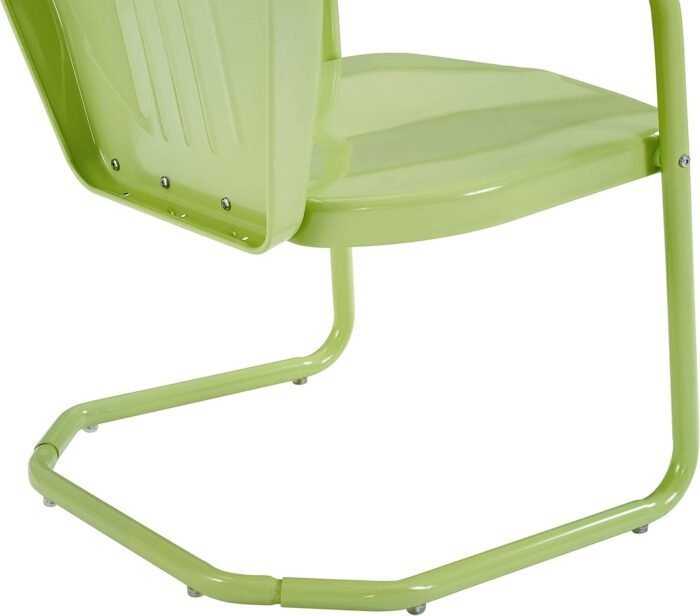 Crosley Furniture Griffith Outdoor Chair, Retro Metal Patio Chairs for Dining, Porch, Deck, Balcony, Key Lime - Image 14