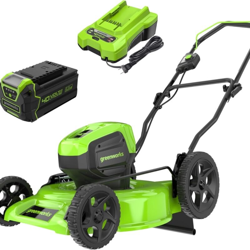 Greenworks 40V 19" Brushless Lawn Mower (High Wheel), 5.0Ah Battery