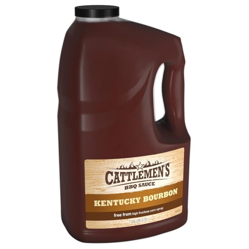Cattlemen's Kentucky Bourbon BBQ Sauce, 1 gal - One Gallon Jug of Kentucky Bourbon Barbecue Sauce to Flavor Ribs, Chicken, Pork, Steak and More