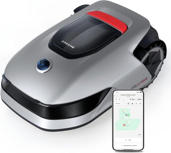 dreame Robotic Lawn Mower A1, Automatic Lawn Mower with Accurate Navigation and Obstacle Avoidance, U-Shape Path Planning, Perfect for Grass Cutting