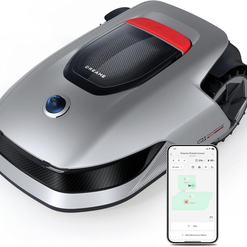 dreame Robotic Lawn Mower A1, Automatic Lawn Mower with Accurate Navigation and Obstacle Avoidance, U-Shape Path Planning, Perfect for Grass Cutting