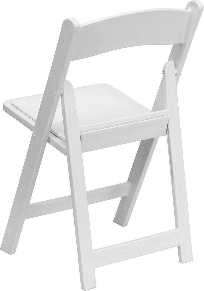 Flash Furniture Hercules Series Folding Chair - White Resin - Set of 4 800LB Weight Capacity Comfortable Event Chair - Light Weight Folding Chair - Image 10