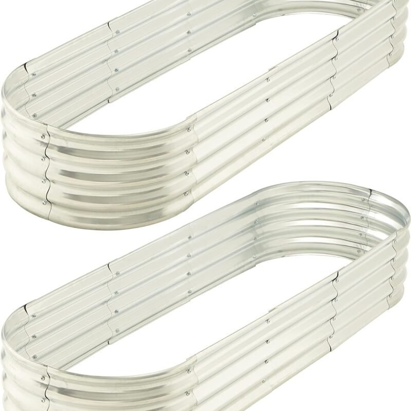 6 ft x 2 ft Raised Garden Bed Metal Elevated Planter for Vegetable Flower Herb (2pk)