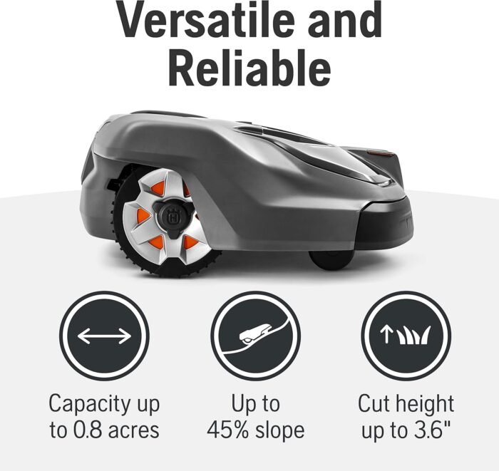 Husqvarna Automower 430XH Robotic Lawn Mower with GPS Assisted Navigation, Automatic Lawn Mower with Self Installation and Ultra-Quiet Smart Mowing Technology for Medium to Large Yards (0.8 Acre) - Image 5