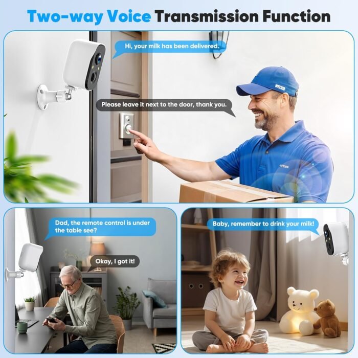 Security Cameras Wireless Outdoor, 2K Solar Cameras for Home Security Wireless, Color Night Vision, PIR Motion Detection, IP66 Waterproof, Cloud Storage/SD Card, Instant Alerts, 2.4GHz WiFi - Image 5