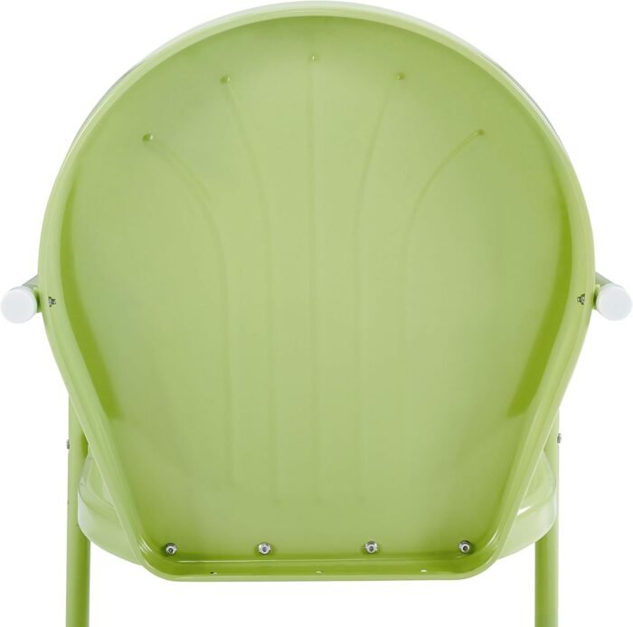 Crosley Furniture Griffith Outdoor Chair, Retro Metal Patio Chairs for Dining, Porch, Deck, Balcony, Key Lime - Image 12