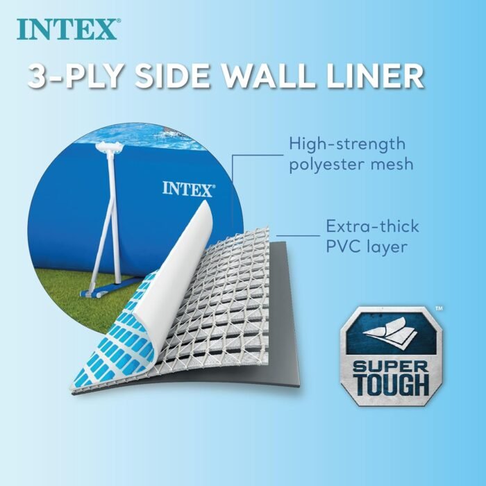 Intex Above-Ground Swimming Pool, Rectangular Frame 8.5ft x 26in, Ages 6 and Up - Image 7