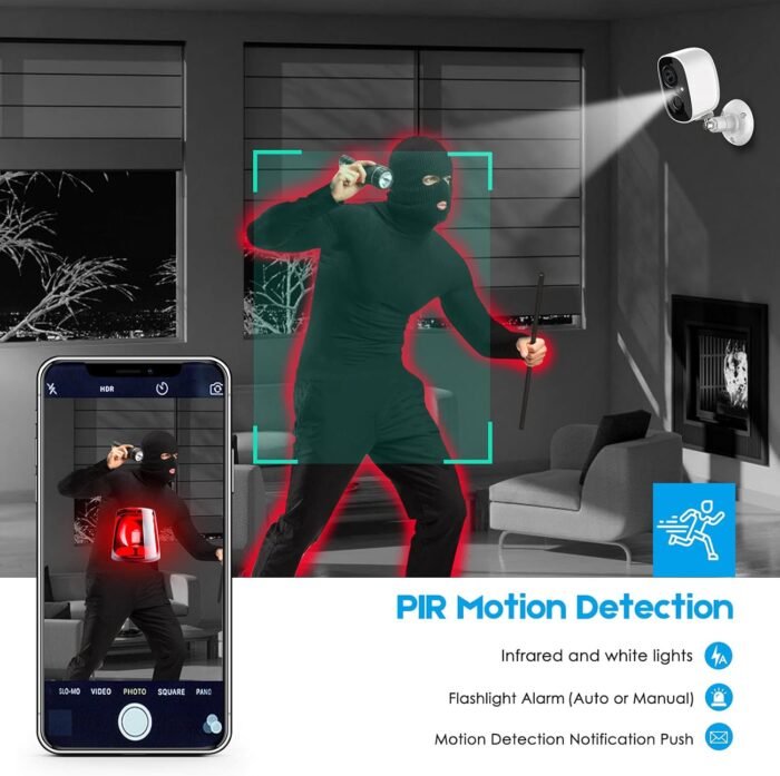 HAWKRAY Solar Security Cameras Outdoor, 2K Battery Powered WiFi Bluetooth Surveillance Wireless Outdoor Cameras for Home Security System, Night Vision, Motion Detection, 2-Way-Talk, IP65 Weatherproof - Image 5