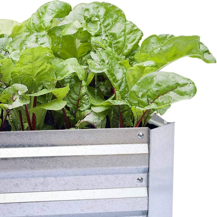 Galvanized Raised Garden Beds for Vegetables Large Metal Planter Box Steel Kit Flower Herb, 8x4x1ft - Image 4