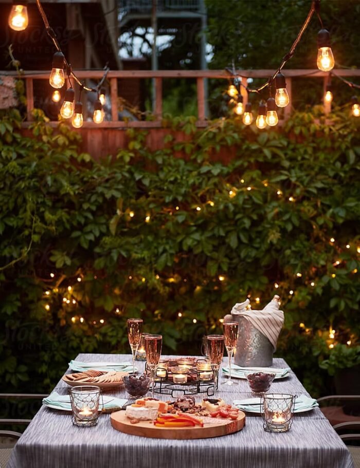 Svater Outdoor String Lights Led 105FT, Commercial Grade Patio Lights with 1W Dimmable S14 Shatterproof Bulbs, ETL Listed Heavy-Duty Outside Waterproof Cafe Bistro Market Lighting Warm White - Image 7