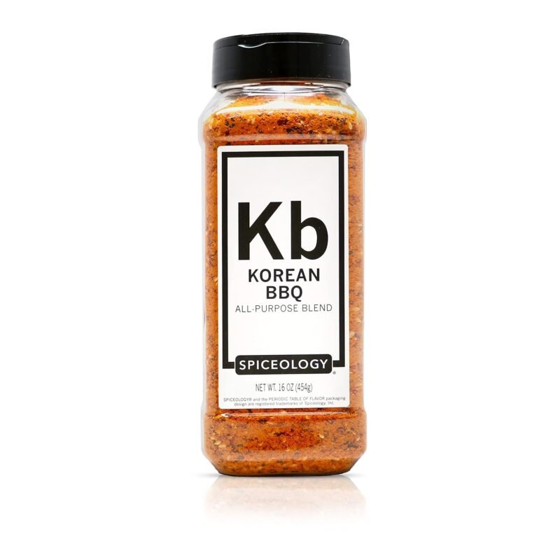 Spiceology – Korean BBQ Seasoning – Sweet & Savory Asian Spice Rub with Gochugaru, Garlic & Soy – Perfect for BBQ, Bulgogi, Ramen, Stir Fry, Steak, Pork, Chicken, Noodles & More – Korean Spice Blend & Dry Rub – 16 ounces