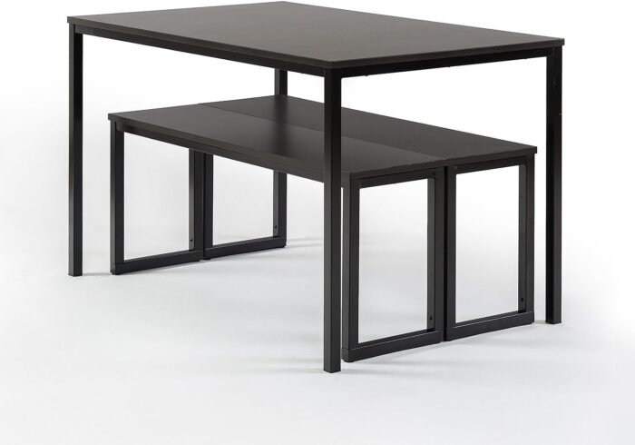 ZINUS Louis Modern Studio Collection Soho Dining Table with Two Benches (3 piece set) - Espresso - Image 3