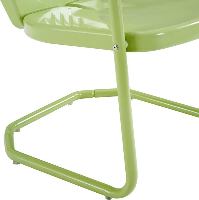 Crosley Furniture Griffith Outdoor Chair, Retro Metal Patio Chairs for Dining, Porch, Deck, Balcony, Key Lime - Image 13